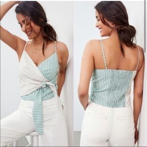 Anthropologie Faux Wrap Top